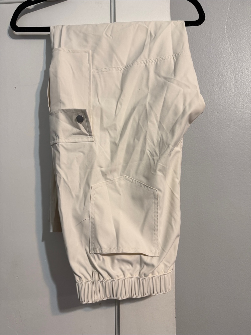 Cream Cargo Jogger Pants